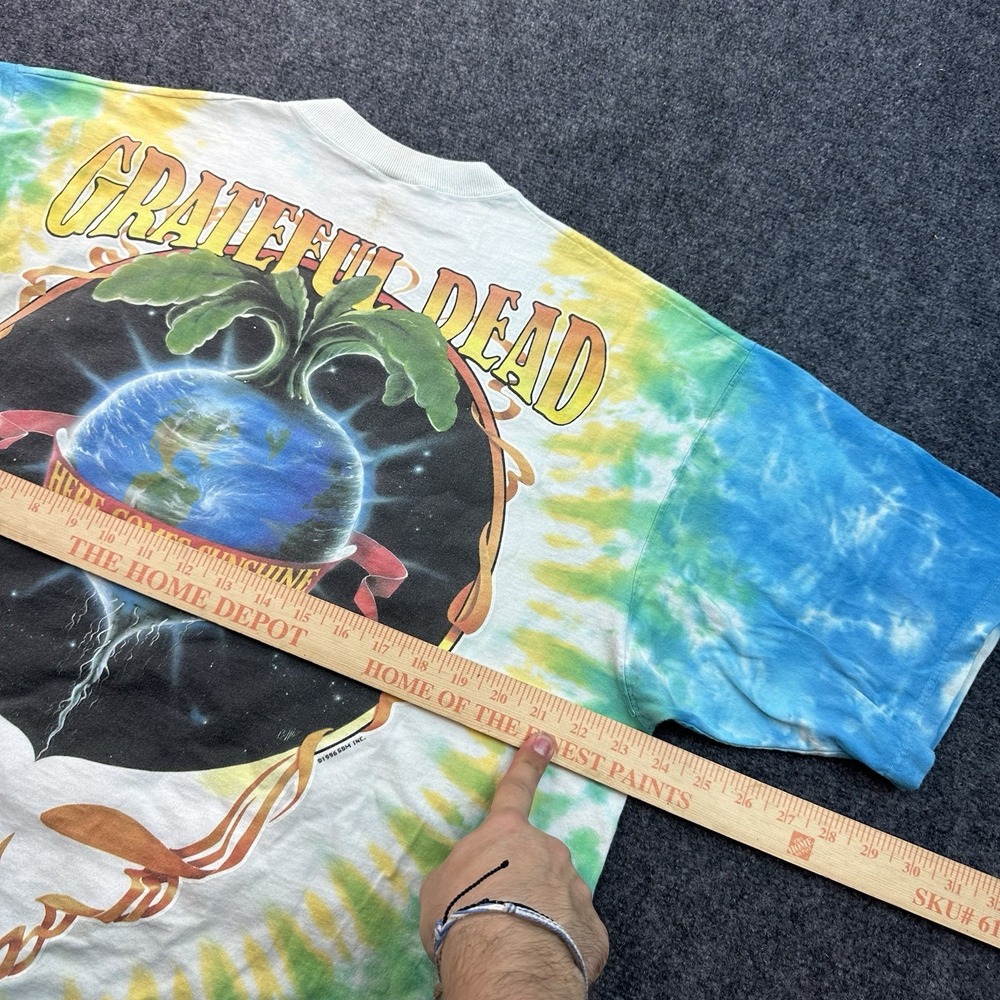 VTG 1996 Grateful Dead Let It Grow Tie Dye Concert T Shirt Mens Xl Liquid Blue - Picture 9 of 9
